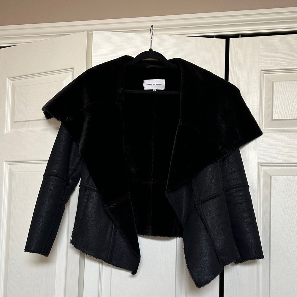 cupcakes & cashmere Black Teddy Jacket